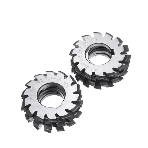 WMYDNXXT HSS-Zahnradfräser M0,3,5,6,8 M1,25,75 M2, M3 M4 M5 Fräser Zahnradschneidwerkzeug Modul PA20 Grad Nr. 1-Nr. HSS-Zahnrad_M2(8pcs(no.1-no.8)-m2.5) von WMYDNXXT