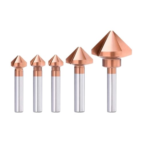 Beschichteter HSS-Bohrer, Fasenfräser 4,5–50 mm, 3-schneidig, 90 Grad, Lochschneider for Holz und Metall(10.4mm) von WMYOZDC