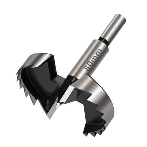 Fräser aus Kohlenstoffstahl, Holzbearbeitungswerkzeuge, Lochsäge, Scharnierbohrer, runder Schaft, 6–85 mm(80mm) von WMYOZDC