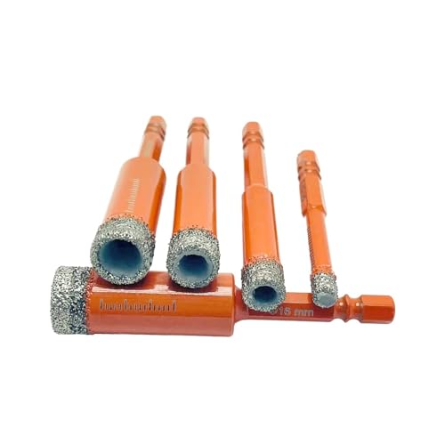 Vakuumgelötete Diamantbohrer mit Sechskantschaft, Lochsägenschneider for Marmor, Granit, Keramik, Glas, Fliesen, Stein(Orange,16mm) von WMYOZDC