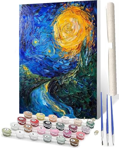 WMZPOY DIY Malen nach Zahlen Erwachsene Tiere Erwachsene Malen nach Bunte Landschaft 065 Malen nach Zahlen Kunsthandwerk Geschenk für Home Wall Deco 40 x 50 cm(rahmenlos) von WMZPOY