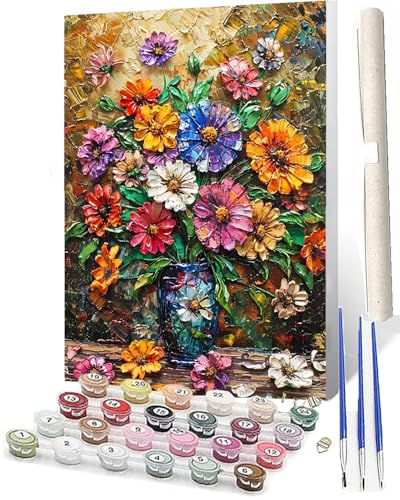 WMZPOY Malen Nach Zahlen Erwachsene Anfänger, ab 7 8 9 10 Jahre Mädchen für Home Deko Geburtstag Weihnachten Geschenk Bunte Blumen Chrysantheme 102 Kommt Mit Farbe und Pinsel 40x50cm WMZPOY Malen Nach Zahlen Erwachsene Anfänger, ab 7 8 9 10 Jahre Mädchen für Home Deko Geburtstag Weihnachten Geschenk Bunte Blumen Chrysantheme 102 Kommt Mit Farbe und Pinsel 40x50cm von WMZPOY