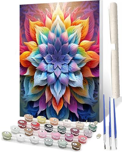 WMZPOY Malen Nach Zahlen Erwachsene Anfänger Farbmandala-Blume 121 DIY Handgemalt Ölgemälde Kits auf Leinwand mit Pinseln Acrylpigment Deko Painting by Numbers 40 * 50 WMZPOY Malen Nach Zahlen Erwachsene Anfänger Farbmandala-Blume 121 DIY Handgemalt Ölgemälde Kits auf Leinwand mit Pinseln Acrylpigment Deko Painting by Numbers 40 * 50 von WMZPOY