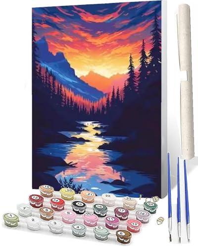 WMZPOY Malen Nach Zahlen Erwachsene DIY Handgemalt Ölgemälde Kit für Anfänger und Erwachsene Bunte Landschaft 072 Mit 3-Pinseln und AcrylfarbeOhne Rahmen 40X50CM WMZPOY Malen Nach Zahlen Erwachsene DIY Handgemalt Ölgemälde Kit für Anfänger und Erwachsene Bunte Landschaft 072 Mit 3-Pinseln und AcrylfarbeOhne Rahmen 40X50CM von WMZPOY