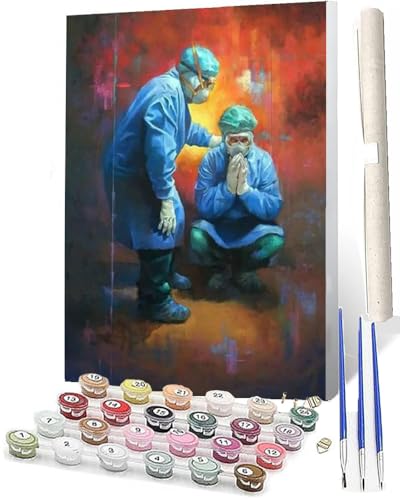 WMZPOY Malen Nach Zahlen Erwachsene DIY Handgemalt Ölgemälde Kit für Erwachsene und Anfänger, Paint by Numbers Tiere Arzt Home Haus Deko 40 x 50 cm WMZPOY Malen Nach Zahlen Erwachsene DIY Handgemalt Ölgemälde Kit für Erwachsene und Anfänger, Paint by Numbers Tiere Arzt Home Haus Deko 40 x 50 cm von WMZPOY