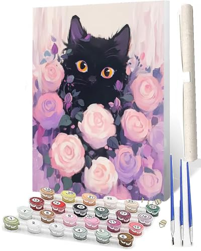 WMZPOY Malen Nach Zahlen Erwachsene DIY Handgemalt Ölgemälde Kit für Erwachsene und Anfänger, Paint by Numbers Tiere Farbe Blume Katze 020 Home Haus Deko 40 x 50 cm WMZPOY Malen Nach Zahlen Erwachsene DIY Handgemalt Ölgemälde Kit für Erwachsene und Anfänger, Paint by Numbers Tiere Farbe Blume Katze 020 Home Haus Deko 40 x 50 cm von WMZPOY