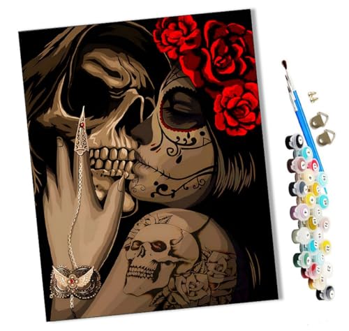 WMZPOY Malen Nach Zahlen Erwachsene Halloween Geisterbraut DIY Handgemalt Ölgemälde Leinwand Kits Mit Pinsels und Acrylfarbe Als Geschenke und Heimdekoration Ohne Rahmen 40 x 50 cm von WMZPOY