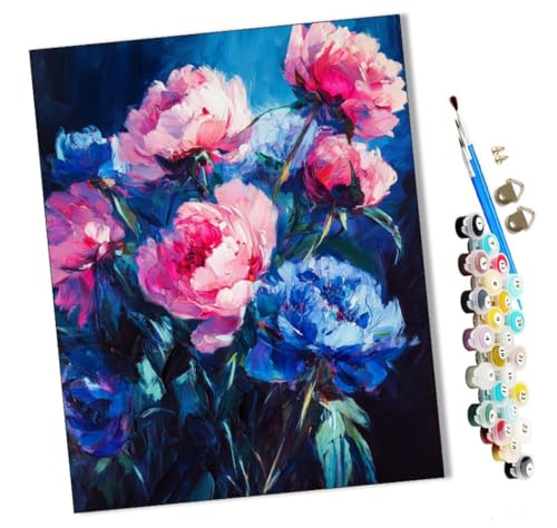 WMZPOY Malen Nach Zahlen ErwachseneBlumensträuße Erwachsene Gemälde Leinwand 40x50 cm Mit Farbe und Pinsel - Geschenke und Maldekorationen Ungerahmt von WMZPOY