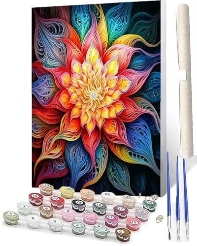 WMZPOY Malen nach Zahlen Erwachsene Bunte Mandala-Blume 115 Der mit Farbige Berührung Digitale Malerei Malen nach Zahlen Kits für Erwachsene Malerei Kunsthandwerk 16x20 WMZPOY Malen nach Zahlen Erwachsene Bunte Mandala-Blume 115 Der mit Farbige Berührung Digitale Malerei Malen nach Zahlen Kits für Erwachsene Malerei Kunsthandwerk 16x20 von WMZPOY