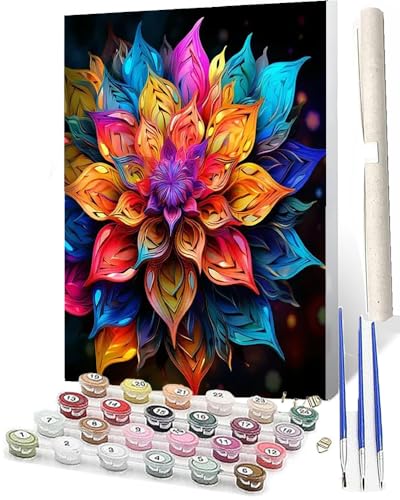 WMZPOY Malen nach Zahlen Erwachsene DIY Malen nach Zahlen Set ohne Rahmen inklusive Pinsel und Acrylfarben Bunte Mandala-Blume 117 DIY für Home Wall Decor 40 x 50cm Rahmenlos WMZPOY Malen nach Zahlen Erwachsene DIY Malen nach Zahlen Set ohne Rahmen inklusive Pinsel und Acrylfarben Bunte Mandala-Blume 117 DIY für Home Wall Decor 40 x 50cm Rahmenlos von WMZPOY