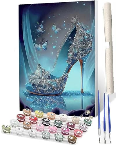 WMZPOY Malen nach Zahlen Erwachsene DIY Malen nach Zahlen Set ohne Rahmen inklusive Pinsel und Acrylfarben DIY Malen nach Zahlen für Home Wall Decor 40 x 50 cm Fantasie-Schmetterlings-High-Heels 0072 WMZPOY Malen nach Zahlen Erwachsene DIY Malen nach Zahlen Set ohne Rahmen inklusive Pinsel und Acrylfarben DIY Malen nach Zahlen für Home Wall Decor 40 x 50 cm Fantasie-Schmetterlings-High-Heels 0072 von WMZPOY