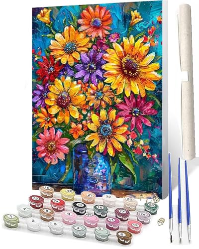 WMZPOY Malen nach Zahlen Erwachsene DIY Malen nach Zahlen Set ohne Rahmen inklusive Pinsel und Acrylfarben Farbige Blumen Chrysantheme 093 DIY für Home Wall Decor 40 x 50cm Rahmenlos WMZPOY Malen nach Zahlen Erwachsene DIY Malen nach Zahlen Set ohne Rahmen inklusive Pinsel und Acrylfarben Farbige Blumen Chrysantheme 093 DIY für Home Wall Decor 40 x 50cm Rahmenlos von WMZPOY