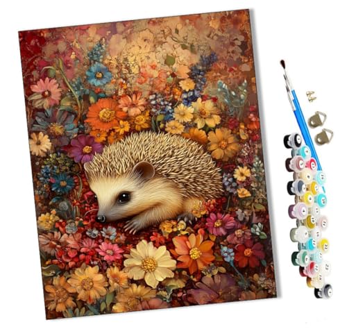 WMZPOY Malen nach Zahlen Kits Igel und Blumen DIY vorgedruckte Leinwand Ölgemälde Geschenk für Erwachsene Kinder Home House Decor 40 * 50 cm rahmenlose WMZPOY Malen nach Zahlen Kits Igel und Blumen DIY vorgedruckte Leinwand Ölgemälde Geschenk für Erwachsene Kinder Home House Decor 40 * 50 cm rahmenlose von WMZPOY