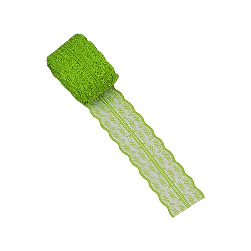 WNDUOKXH Dekoration aus Stoff und Guipur Spitze für einen Hauch von Raffinesse. Weißes Häkelspitzenband aus Polyester mit Spitzen und Zehenspitzen, Grün von WNDUOKXH