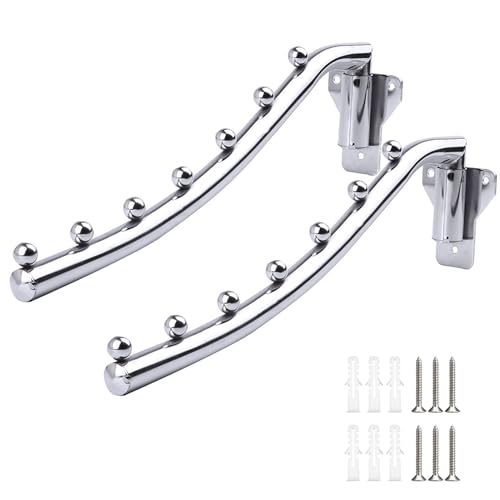 Faltbarer Kleiderbügel, Wandhalterung, schwimmfähig, Wäsche-Hängeregal, 2 Stück, klein, platzsparend, Badezimmer, Schlafzimmer, Kleiderbügel, Wandmontage, Kleiderbügel, mit Schwingarmhalter für Faltbarer Kleiderbügel, Wandhalterung, schwimmfähig, Wäsche-Hängeregal, 2 Stück, klein, platzsparend, Badezimmer, Schlafzimmer, Kleiderbügel, Wandmontage, Kleiderbügel, mit Schwingarmhalter für von WNHTFAC