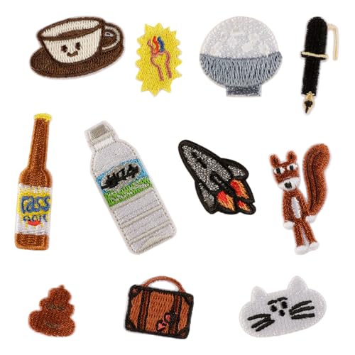 11 PCs Auf/Eisen Auf Flecken Katzen Gestickte Flecken Kaffeereparaturflächen Applikationsflecken Für Kleidung 11 PCs Auf/Eisen Auf Flecken Katzen Gestickte Flecken Kaffeereparaturflächen Applikationsflecken Für Kleidung von WNXGNHO