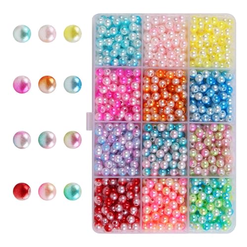1200pcs Gefärbte Perlenperlen Für Handwerkendekoration 6mm Nachahmung Perlen Abs Perlen Für Bastelschmuck Braut Kleid 1200pcs Gefärbte Perlenperlen Für Handwerkendekoration 6mm Nachahmung Perlen Abs Perlen Für Bastelschmuck Braut Kleid von WNXGNHO