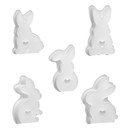 4pcs Bunnies Silikonformen Für Epoxidharz Kerzenseife Schokoladenschokolade Fondant Formen Gips Silikonformen Zur Dekoration 4pcs Bunnies Silikonformen Für Epoxidharz Kerzenseife Schokoladenschokolade Fondant Formen Gips Silikonformen Zur Dekoration von WNXGNHO