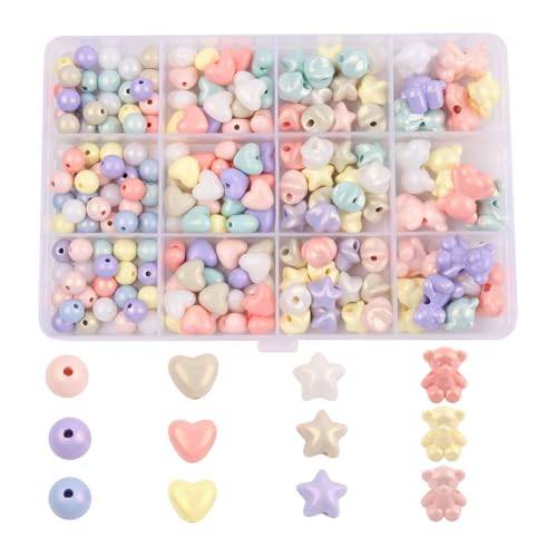 Runde Spacer Perlen Herzperlen Acrylperlen Bunte Perlen Mit Lochstars Perlen Für Handwerksprojekt Runde Spacer Perlen Herzperlen Acrylperlen Bunte Perlen Mit Lochstars Perlen Für Handwerksprojekt von WNXGNHO