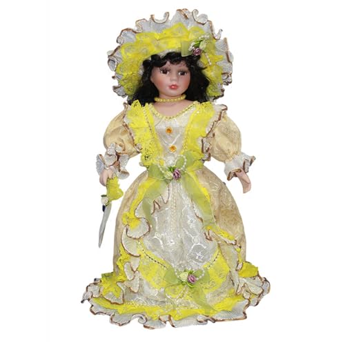 WNXGNHO Künstlerische Dreieck Porzellanpuppen Sammlerspielzeug Goldene Schleife Pailletten Einzigartige Porzellanpuppenfigur WNXGNHO Künstlerische Dreieck Porzellanpuppen Sammlerspielzeug Goldene Schleife Pailletten Einzigartige Porzellanpuppenfigur von WNXGNHO