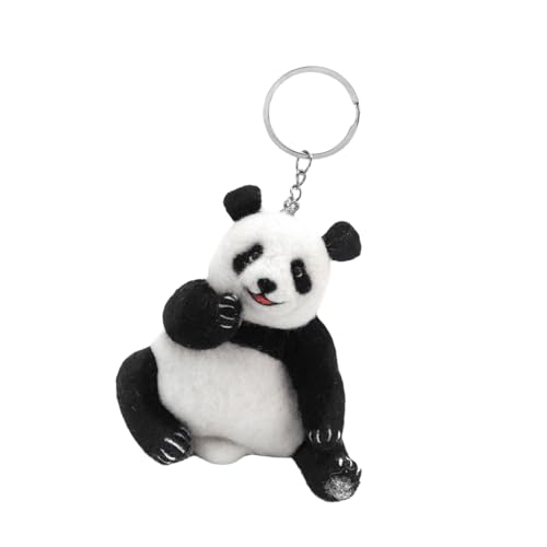WNXGNHO Little Panda Nadel Felting Set Panda Animal Woll Felted Set Mit Anweisungen Feltze Nadel Wolle Roving Holzgriff von WNXGNHO