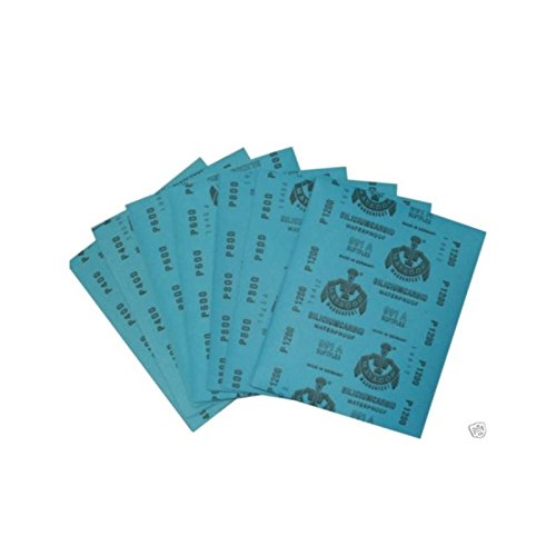 Wasserschleifpapier 10 Blatt 3000/ Maße 230 mm x 280 mm / Nass-Schleifpapier / bestes Oberflächenfinish / flexibles Trägerpapier / kurze Einweichzeiten / optimale Anpassung an die Objektkonturen / hohe Abtragsleistung durch gleichmäßige Rauhtiefe / Aufpolieren mit Hochglanzpolituren / kleine Ausschleifungen von Staubeinschüssen Wasserschleifpapier 10 Blatt 3000/ Maße 230 mm x 280 mm / Nass-Schleifpapier / bestes Oberflächenfinish / flexibles Trägerpapier / kurze Einweichzeiten / optimale Anpassung an die Objektkonturen / hohe Abtragsleistung durch gleichmäßige Rauhtiefe / Aufpolieren mit Hochglanzpolituren / kleine Ausschleifungen von Staubeinschüssen von WO-WE