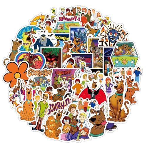 Scooby Doo – Vinyl-Oberfläche, gestanzte Aufkleber für Laptops, Handys, Konsolen, Wände, Gepäck, Bücher (50 Stück) von WOA
