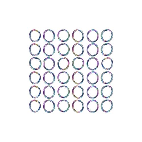 WOATOHO 100 Stück Biegeringe aus Edelstahl, Spaltringe, Verbindungsstücke, 3,5–10 mm Durchmesser, for die Schmuckherstellung(10mm) von WOATOHO
