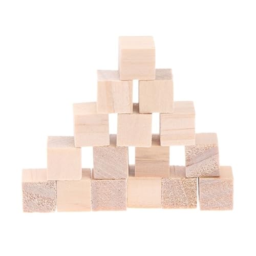 WOATOHO 100 Stück unfertige quadratische Mini-Holzblöcke, 1 cm große Naturfarben-Massivholzwürfel zur Puzzleherstellung WOATOHO 100 Stück unfertige quadratische Mini-Holzblöcke, 1 cm große Naturfarben-Massivholzwürfel zur Puzzleherstellung von WOATOHO
