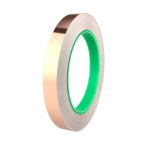 WOATOHO 20 m doppelseitiges leitfähiges Klebeband, 10 mm, 20 mm, 5 mm breites Kupferfolienband for elektrische Reparaturen, 1 Stück(10mm) von WOATOHO