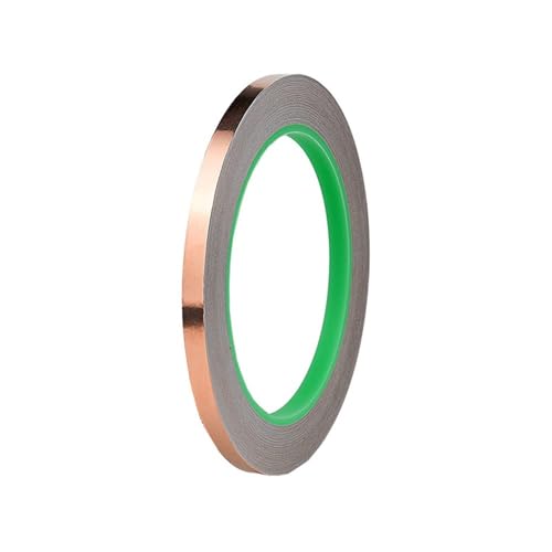 WOATOHO 20 m doppelseitiges leitfähiges Klebeband, 10 mm, 20 mm, 5 mm breites Kupferfolienband for elektrische Reparaturen, 1 Stück(5mm) von WOATOHO