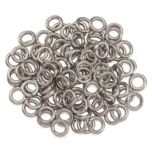 WOATOHO 4000 Stück Edelstahl-Einzelschlaufen-Split-Ringe, Schmuckherstellung, DIY, offene Biegeringe, Verbinder(10x1.2mm) von WOATOHO