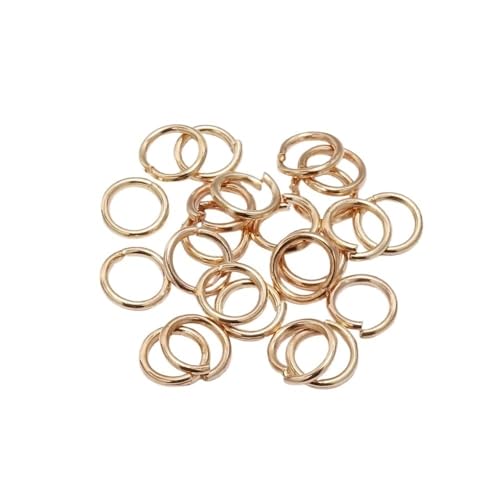 WOATOHO 50 Stück offene Binderinge mit Verbindungsschlaufe for Schmuckherstellungszubehör, Binderinge for handgefertigte DIY-Accessoires(KC Gold,16mm x 1.5mm) von WOATOHO