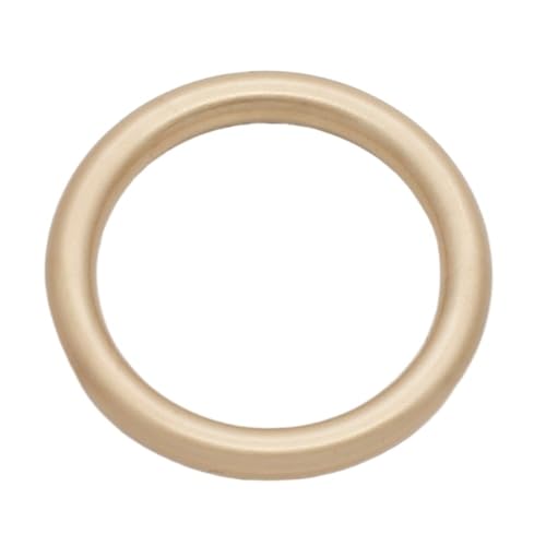 WOATOHO 6 Stück 30 * 3mm/35 * 3mm Matt/hell Große runde Metall O Ringe, golden/silbrig/schwarz Massiver O Ring for DIY Basteln(Matte Golden,30mm*3.0mm) von WOATOHO