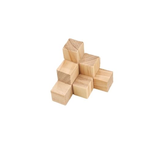 WOATOHO Mini-Quadratblöcke aus Holz for Heimwerkerarbeiten, 1 cm/1,5 cm/2 cm große, glatt schleifbare Massivholzwürfel for Hochzeiten(1.5cm) von WOATOHO