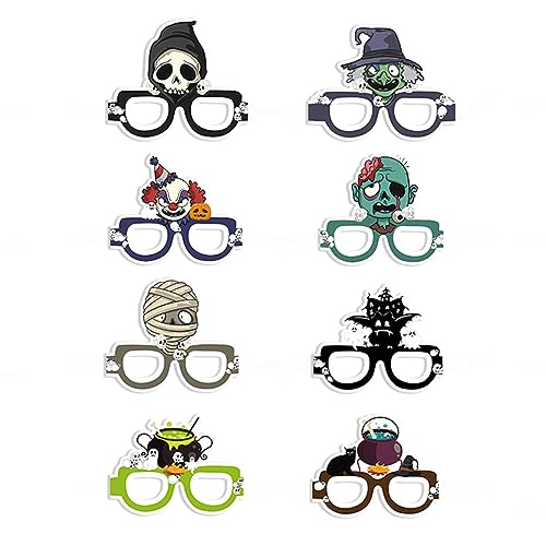WOBBLO Halloween-Brille – Festival-Brille aus dekorativem Papier, lustige bunte Brille für Urlaubsgeschenke, Brille für Erwachsene für Foto-Requisiten von WOBBLO
