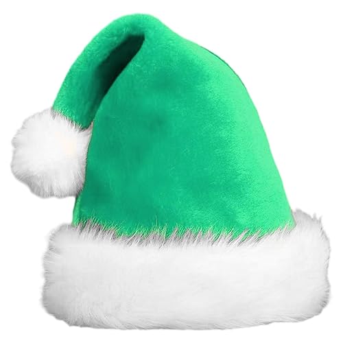WOBBLO Weihnachtsmannmützen | flauschiger Weihnachtsmannhut mit Plüschrand – warme und bequeme Weihnachtsmütze, festliche Partyzubehör für Erwachsene und Erwachsene von WOBBLO
