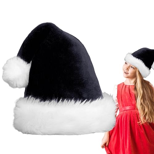 WOBBLO Weihnachtsmannmützen für Erwachsene | flauschiger Weihnachtsmannhut mit Plüschkrempe, warm und bequem, festliche Partyzubehör für Erwachsene von WOBBLO