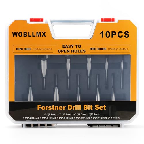 Forstnerbohrer, Wolframkarbidspitze, für Hartholz, Weichholz, Holzbearbeitung, Scharnierschneider, Werkzeug-Sets für furniertes Sperrholz, Kunststoff, 10 Stück Forstnerbohrer, Wolframkarbidspitze, für Hartholz, Weichholz, Holzbearbeitung, Scharnierschneider, Werkzeug-Sets für furniertes Sperrholz, Kunststoff, 10 Stück von WOBLLMX