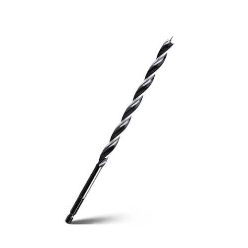 Schlangenbohrer für Holz, Sechskantschaft, dreischneidig, Schiffsschnecke, langer Bohrer für weiches und hartes Holz, Baumstumpf, Kunststoff, Trockenbau und Verbundmaterialien, 0,95 x 22,9 cm Schlangenbohrer für Holz, Sechskantschaft, dreischneidig, Schiffsschnecke, langer Bohrer für weiches und hartes Holz, Baumstumpf, Kunststoff, Trockenbau und Verbundmaterialien, 0,95 x 22,9 cm von WOBLLMX
