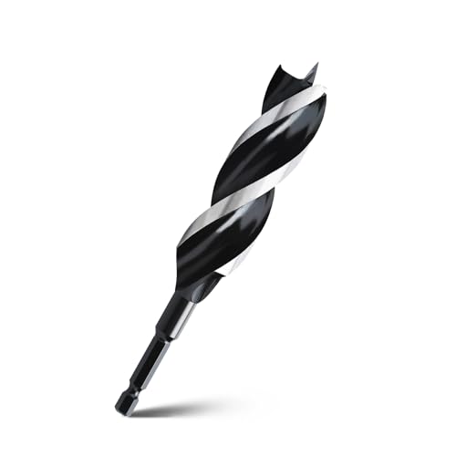 Schlangenbohrer für Holz, Sechskantschaft, dreischneidig, Schiffsschnecke, langer Bohrer für weiches und hartes Holz, Baumstumpf, Kunststoff, Trockenbau und Verbundmaterialien, 15/16 Zoll x 6 Zoll Schlangenbohrer für Holz, Sechskantschaft, dreischneidig, Schiffsschnecke, langer Bohrer für weiches und hartes Holz, Baumstumpf, Kunststoff, Trockenbau und Verbundmaterialien, 15/16 Zoll x 6 Zoll von WOBLLMX