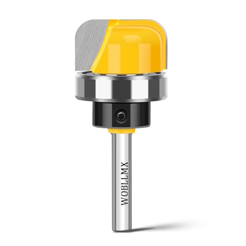 WOBLLMX 6mm Fräser für Oberfräse,Ø28.6mm mit Kugellager Hohlkehlfräser Rundfräser Router Bits,für die Schneidwerkzeug Holzbearbeitung Shaker Cutter Werkzeuge von WOBLLMX