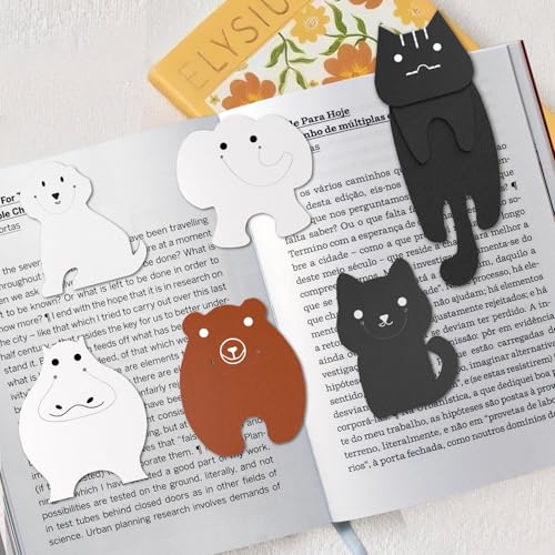 WOCOCN Niedliches Leder-Lesezeichen, kreative Buchecke zum Lesen, Buchzubehör, Anzug für Lehrer, Studenten, Leseliebhaber, für Schule, Büro, Zuhause, 6 Stück WOCOCN Niedliches Leder-Lesezeichen, kreative Buchecke zum Lesen, Buchzubehör, Anzug für Lehrer, Studenten, Leseliebhaber, für Schule, Büro, Zuhause, 6 Stück von WOCOCN