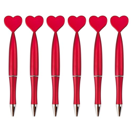 6 x Set herzförmige Kugelschreiber, Journaling-Stifte 1,0 mm, Schreibwaren für Studenten 6 x Set herzförmige Kugelschreiber, Journaling-Stifte 1,0 mm, Schreibwaren für Studenten von WOEIFGV
