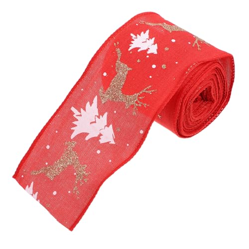 WOFASHPURET 1 Rolle Festliches Polyester Geschenkband mit Drahtkante für Geschenkverpackung Weihnachtsdesign Wiederverwendbar für Feiertagsdekorationen und Diy Projekte mit Weihnachtsbaum und WOFASHPURET 1 Rolle Festliches Polyester Geschenkband mit Drahtkante für Geschenkverpackung Weihnachtsdesign Wiederverwendbar für Feiertagsdekorationen und Diy Projekte mit Weihnachtsbaum und von WOFASHPURET