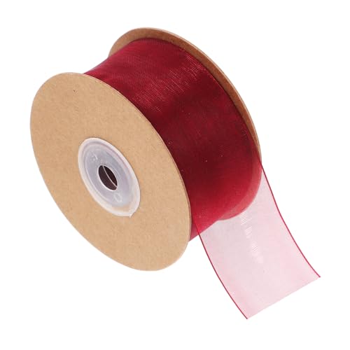 WOFASHPURET 1 Rolle Schneegarnband Tüllband Organza DIY Feiertagsbänder Schleife Dekoratives Weißes Band Bastelband Blumenstraußbänder Verpackungsbänder Geschenkband Transparente von WOFASHPURET