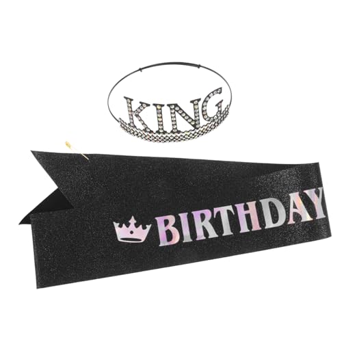 WOFASHPURET 1 Set Geburtstagskronen Set Happy Birthday Schärpe Männer Geburtstag Türdeko Geburtstagskrone Für Männer Happy Birthday Dekorationen Für Männer Geburtstagskrone Männer Glitzertuch WOFASHPURET 1 Set Geburtstagskronen Set Happy Birthday Schärpe Männer Geburtstag Türdeko Geburtstagskrone Für Männer Happy Birthday Dekorationen Für Männer Geburtstagskrone Männer Glitzertuch von WOFASHPURET