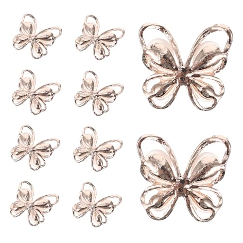 WOFASHPURET 10 Stück Teiliges Nagelverzierung Schmetterlinge Nail Charms mit Strass Inlay für Maniküre Mädchen Nagelkunst Zubehör Rosa Gold WOFASHPURET 10 Stück Teiliges Nagelverzierung Schmetterlinge Nail Charms mit Strass Inlay für Maniküre Mädchen Nagelkunst Zubehör Rosa Gold von WOFASHPURET