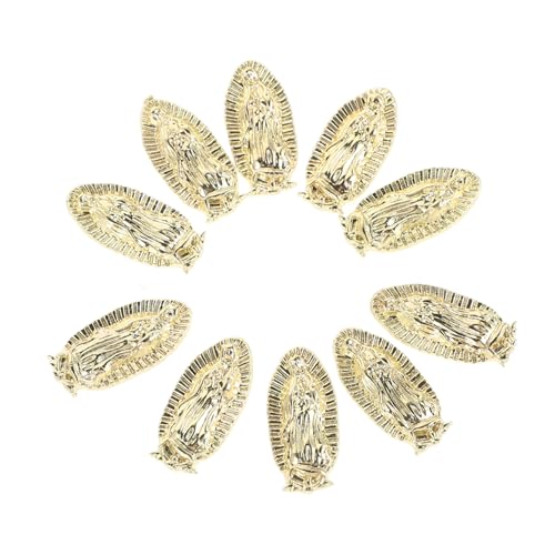 WOFASHPURET 10 Stück Teiliges aus Metallischen Nagelcharms Virgin De Guadalupe Nagelverzierungen Zubehör für Diy Nagelkunst und Schmuckherstellung für Damen Stilvolle Deko für Nägel WOFASHPURET 10 Stück Teiliges aus Metallischen Nagelcharms Virgin De Guadalupe Nagelverzierungen Zubehör für Diy Nagelkunst und Schmuckherstellung für Damen Stilvolle Deko für Nägel von WOFASHPURET