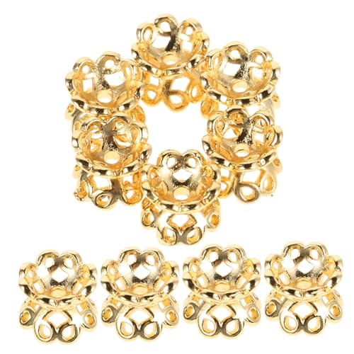WOFASHPURET 10Stücke Doppelseitige Perlenkappen für Schmuck DIY Endkappen zur Schmuckherstellung Abstandsperlen für Armbänder Halsketten Bastelaccessoires WOFASHPURET 10Stücke Doppelseitige Perlenkappen für Schmuck DIY Endkappen zur Schmuckherstellung Abstandsperlen für Armbänder Halsketten Bastelaccessoires von WOFASHPURET